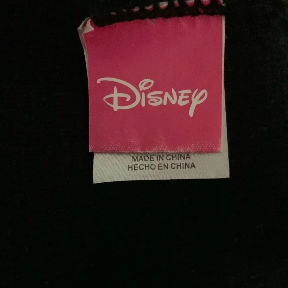 Disney Girls OS Black MINNIE MOUSE Knit Hat Pink Polka Dot‎ Bow kids winter cap